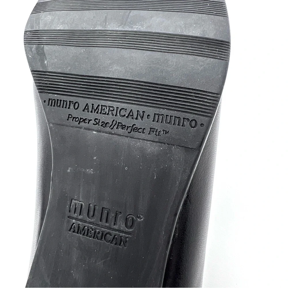 Munro American Black Leather Heels ** Size 7 Narrow *** Pumps New Shoes Comfort